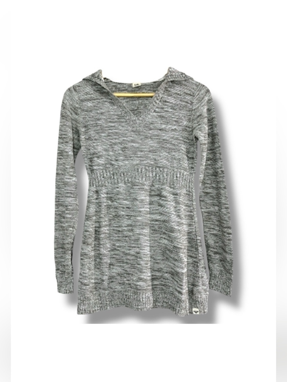 Roxy Hooded Tunic Top Marble Grey/Beige